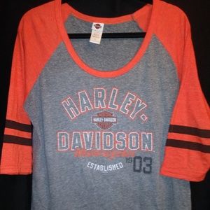 Harley Davidson Women's Baseball Jersey - XL